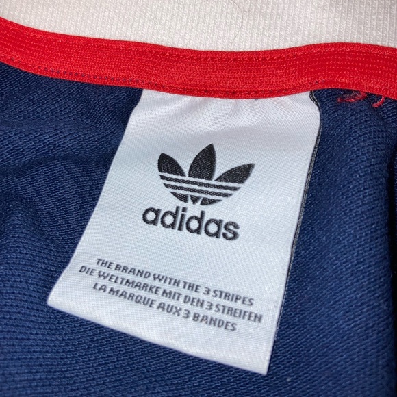 White/Red/Blue Adidas Polo shirt - Picture 3 of 4
